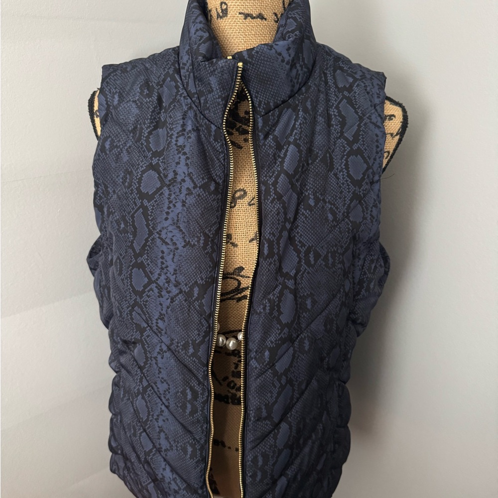 Michael Kors Navy Snake Print Vest
